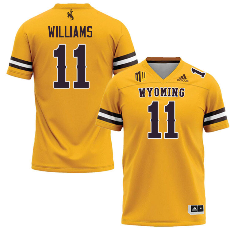 Wyoming Cowboys #11 Charles Williams College Football Jerseys Stitched-Gold
